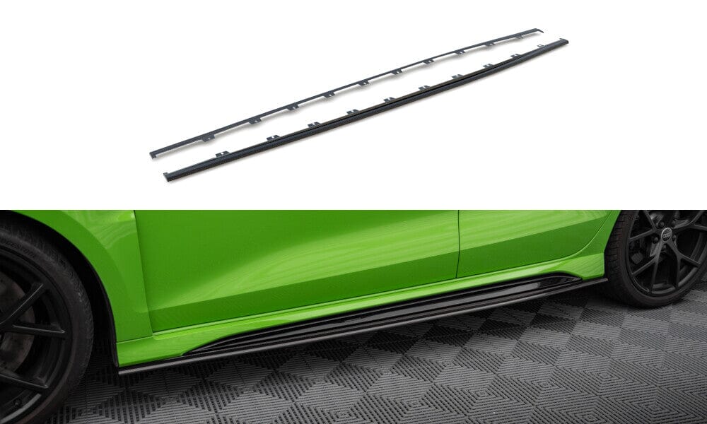Audi RS3 8Y Vorfacelift Sportback Prepreg Carbon Fiber Seitenschweller Maxton Design